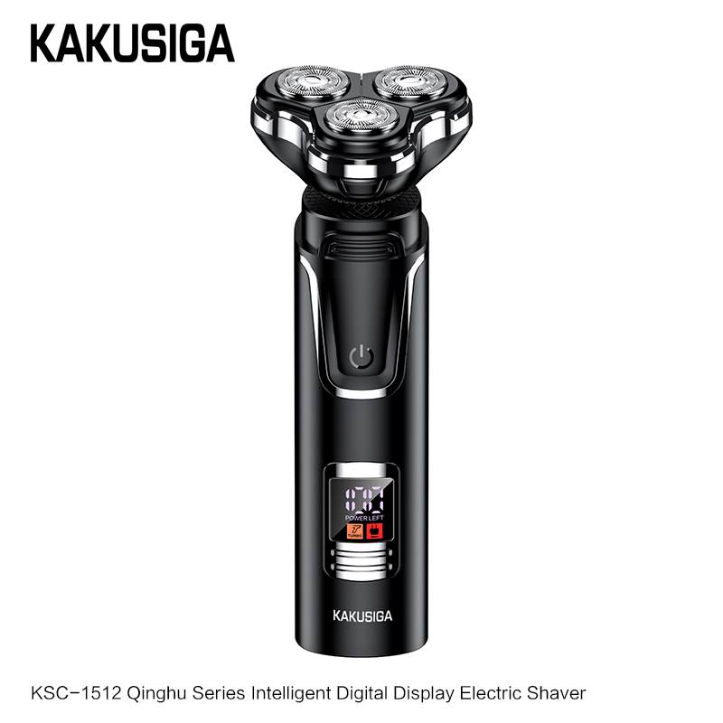 KSC-1512 QINGHU intelligent digital display three-blade electric shaver